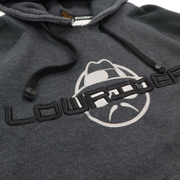 Vintage Y2K Low Rider Hoodie Sweatshirt Big Log Thick Heavyweight Gray size XL - Picture 4 of 9